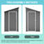 Storage Shed With Weatherproof Sloping Roof And 4 Air Vents Metal Frame Outdoor Tool Shed For Garden Storage