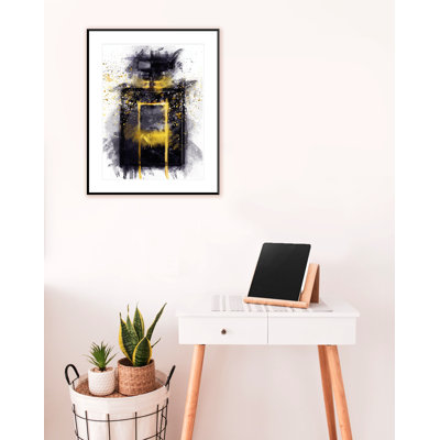 Black Fragrance Bottle - Single Picture Frame Print
