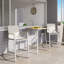 Aletza Square 2 - Person 27'' Long Outdoor Dining Set, PVC-Coated Polyester Patio Bar Set With Height Table