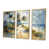 Toile avec cadre flottant or