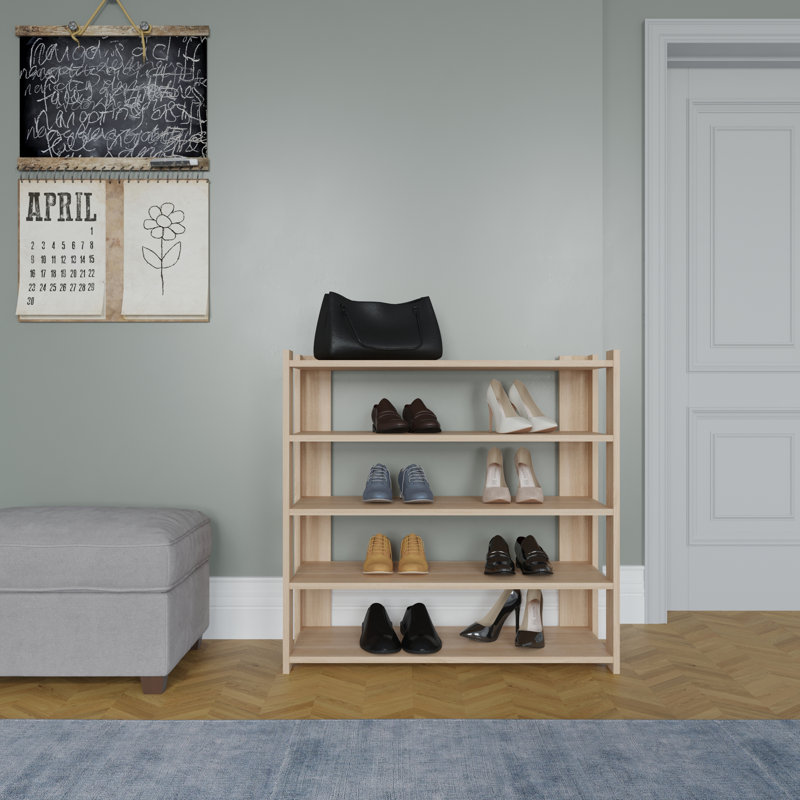 Gordon 16 Pair Shoe Rack, Oak