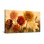Arrangement floral de plantes et de fleurs avec des tons chauds et un fond doux