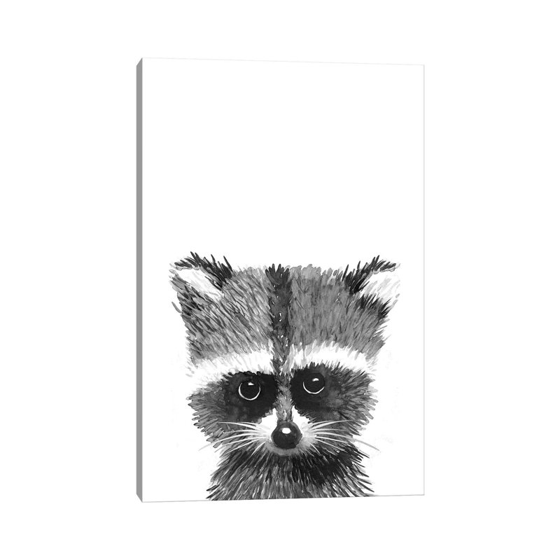 Racoon by Mercedes Lopez Charro - Wrapped Canvas Painting