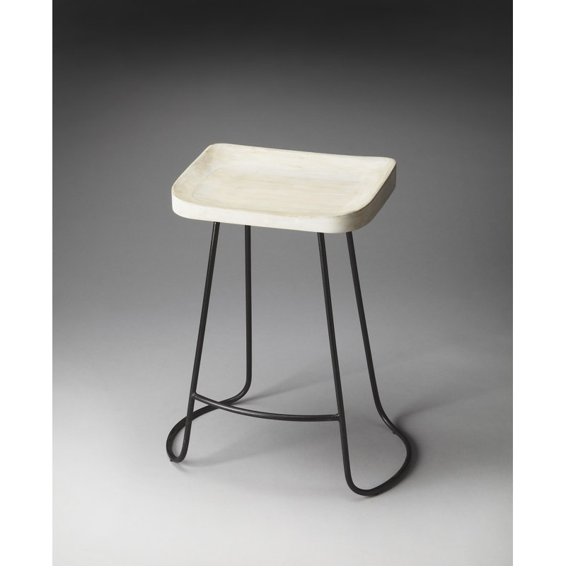 Tabouret de comptoir à café, Blanc, Tabouret de comptoir (siège d'une hauteur de 24,2