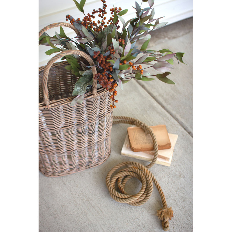Ruben SET OF TWO TALL OVAL WICKER BASKETS
