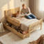 Lit plateforme simple en bois-161660609