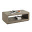 Table basse Dane, cubique 48 po, tablette ouverte, finition gris chêne naturel
