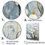 Minimalisme, harmonie de gouttes de neige bleues et blanches sur toile-97070776-97070777