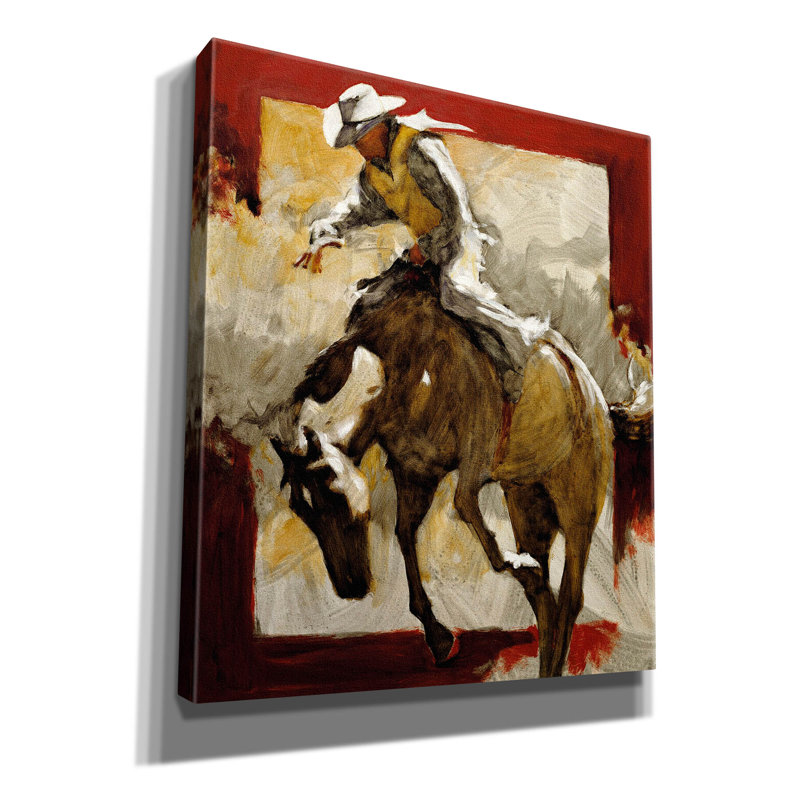 «Countdown In Red» par J.E. Knauf, art mural sur toile, H 30 po x l 26 po x P 1,5 po