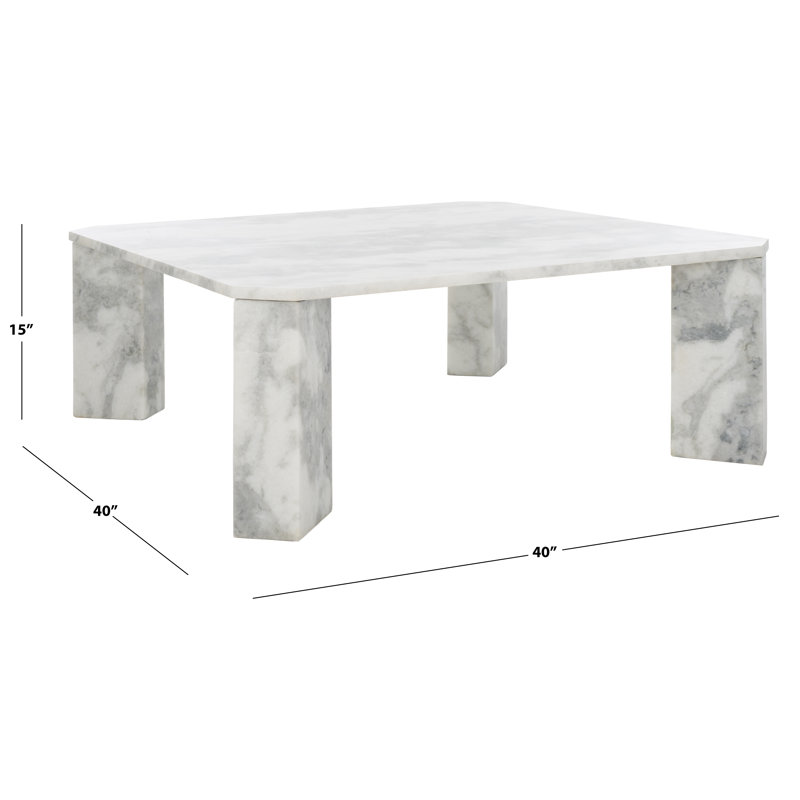 Table basse Ghislaine, Blanc / gris