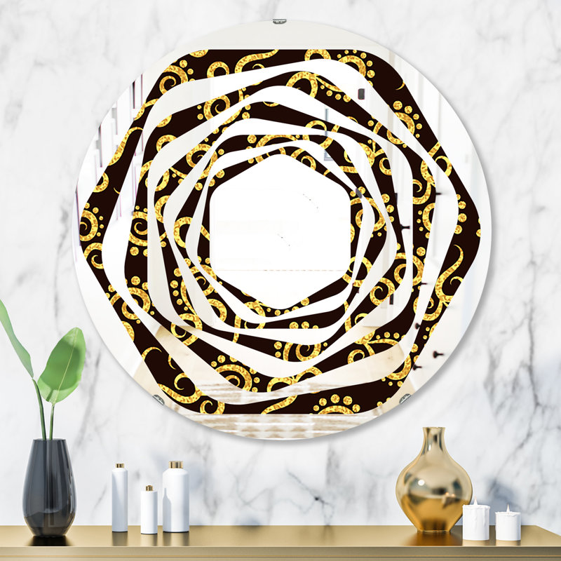 Miroir mural Whirl Swirl II, H 23,6 po x l 23,6 po