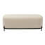  Banc rembourré en tissu crème avec pieds en métal 48 po Glenorie-893970407-893970401