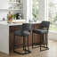 Tabouret de bar moderne en similicuir avec cadre en métal, ensemble de 6 tabourets de bar modernes à hauteur de comptoir avec découpe-1771480966-1771480968