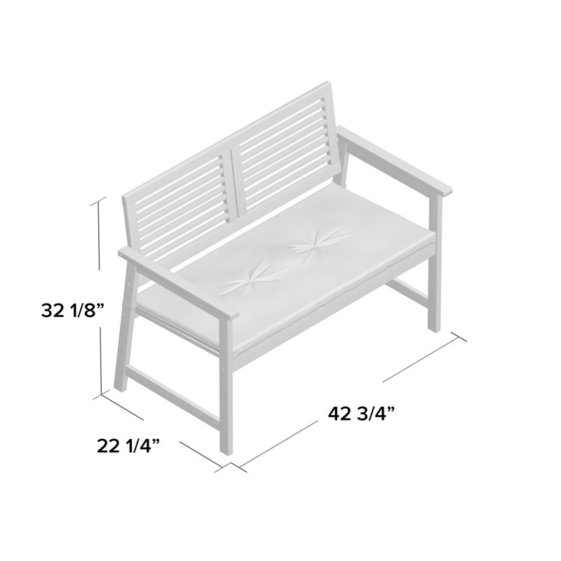 Banc de jardin en bois Estherville Meranti
