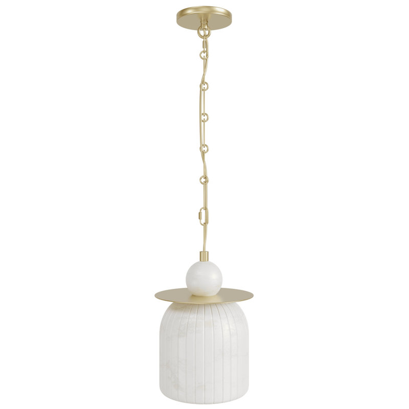 Luminaire suspendu Westwood Alabaster, Laiton brossé