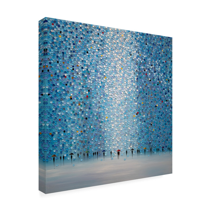 Art sur toile 8 parapluies bolognaise, Ekaterina, H 14 po x l 14 po
