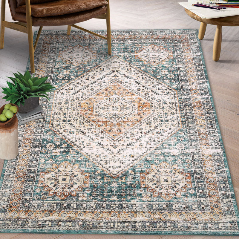 Caillier Rectangle Oriental Area Rug, Rectangle 80 x 150cm