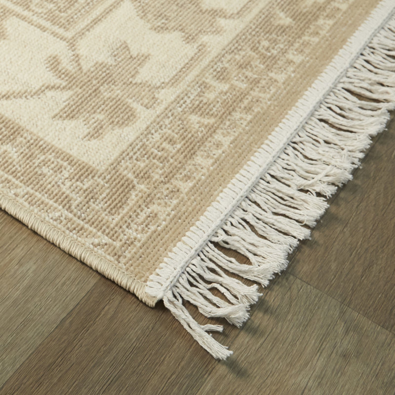 Euler Oriental Recycled Cotton Area Rug, Rectangle 7'10" x 10'