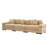 Mykala Corduroy Upholstered Sectional Sofa with Thick Armrests & Throw Pillows-124302861-114888052