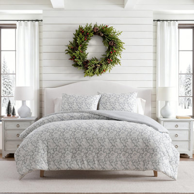 Ensemble d'édredon réversible en coton Martha Stewart