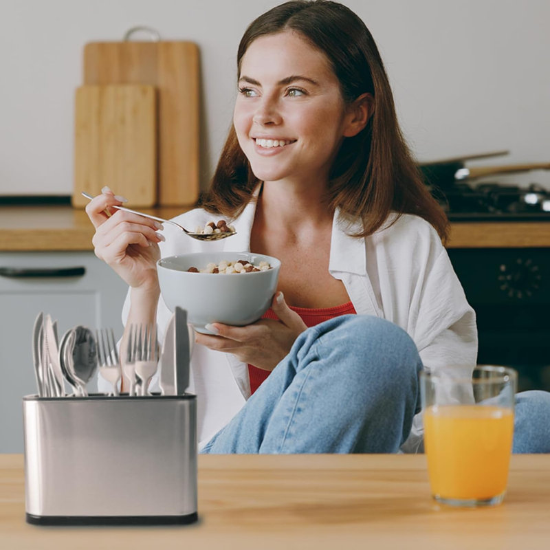 Range-couverts à 4 compartiments pour couverts, fourchette, couteaux et cuillères