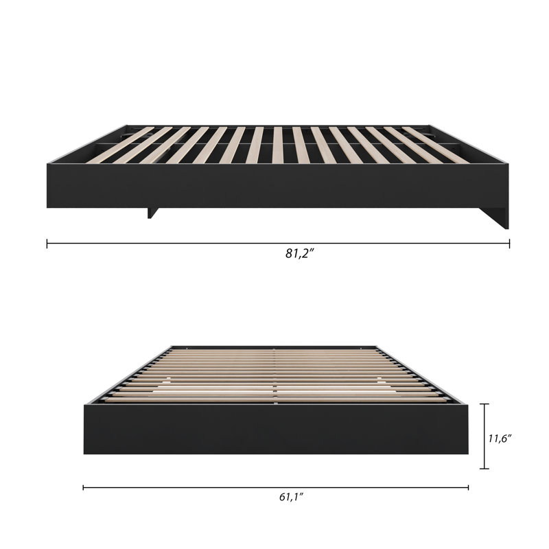 Aristocles Platform Bed, Queen, Black
