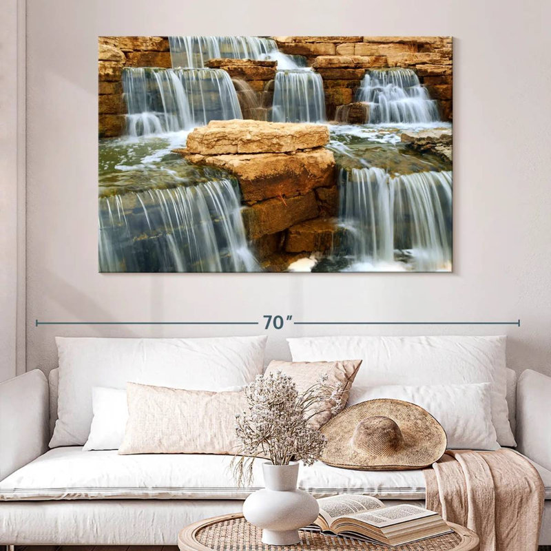 Alvord Cascading Waterfall, 34" H x 51" W