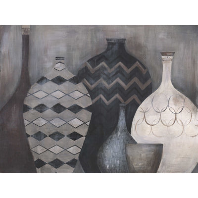 Vases With Patterns - Wrapped Canvas Print