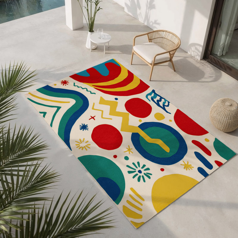 Tapis intérieur et extérieur Perky Curl, Rectangle 4pi x 6 pi
