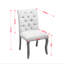 Chaise de salle à manger rembourrée en tissu de chenille