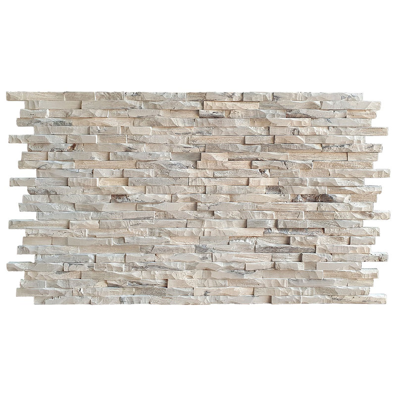 Panneaux muraux 3D 5,9 po x 5,9 po en brun (paquet de 11), Gris
