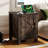 24'' Tall Farmhouse End Table With Charging Station, Wood Nightstand With Adjustable Shelf, Built-in Outlets-1543640920