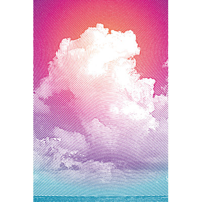 Tall Cumulous Cloudscape 1 Piece Wrapped Canvas Wall Art