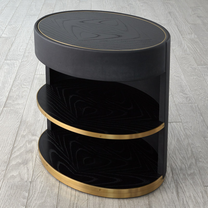 Ellipse Bedside Cabinet, Black