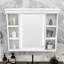 Armoire de rangement murale élégante avec porte miroir-340397718