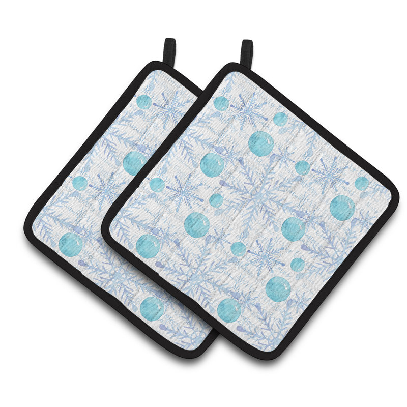 Cuisinier poignée en flocons de neige winter caroline