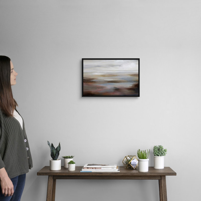 «Serene Image» par Karen Hale, reproduction sur toile, H 14 po x l 20 po x P 1,75 po, Cadre noir