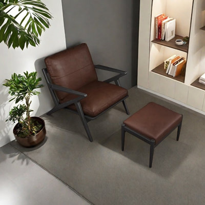 Light luxury style solid wood leisure chair