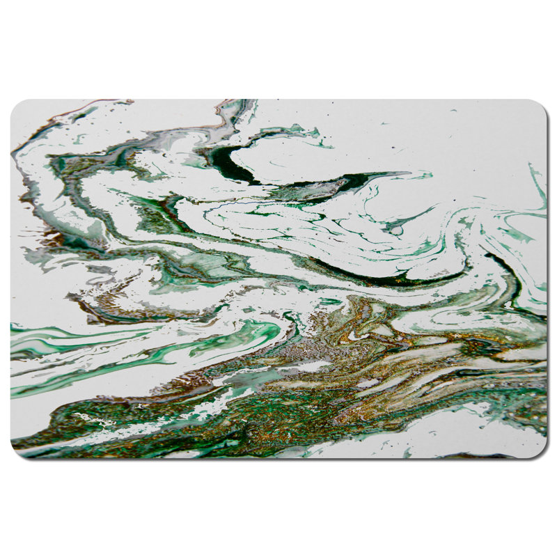 Wym Polyester-Coated Hardboard Abstract Rectangle Placemat