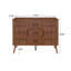 Armoire de rangement en bois avec 3 tiroirs et tablettes