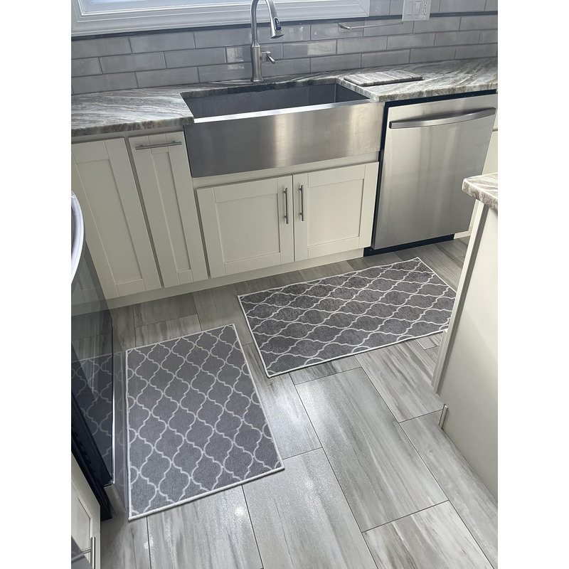 Tapis de cuisine Eneyda, Gris