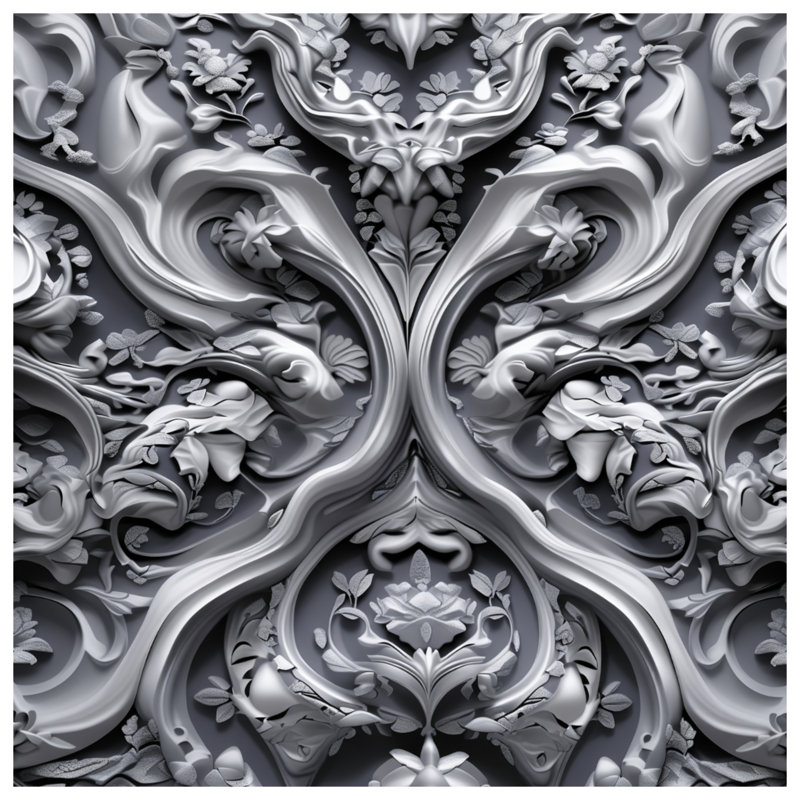 Rideaux de douche complexes Baroque, L 70 po x H 72 po