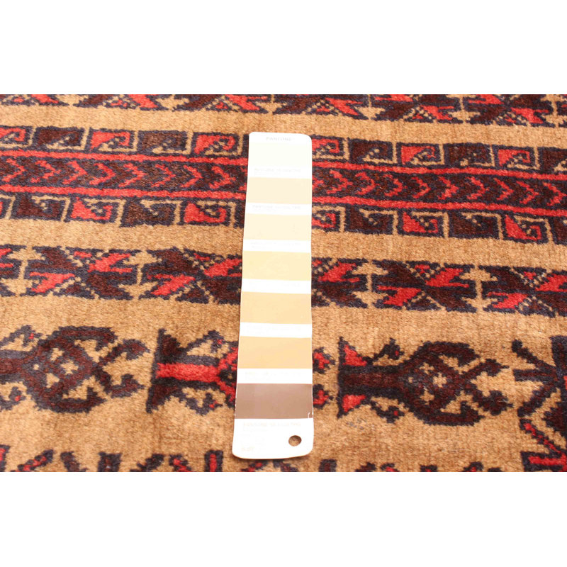 Tapis brun Teimani 3 pi 1 po x 4 pi 7 po