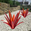 Grande sculpture rustique en tequila, plantes d'agave rustiques en métal pour jardin extérieur, jardin de plantes mexicaines (paquet de 2)