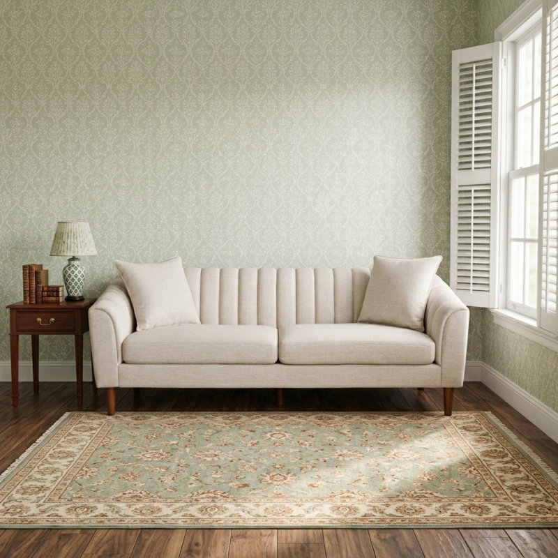 Canapé 3 places, Beige Fabric