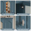 Armoire de rangement murale l 35 po x H 28 po avec 4 tablettes réglables-128966892