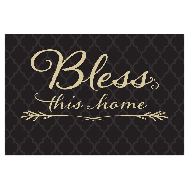 Paillasson personnalisé Bless This Home, H 0,25 po x l 18 po x P 27 po