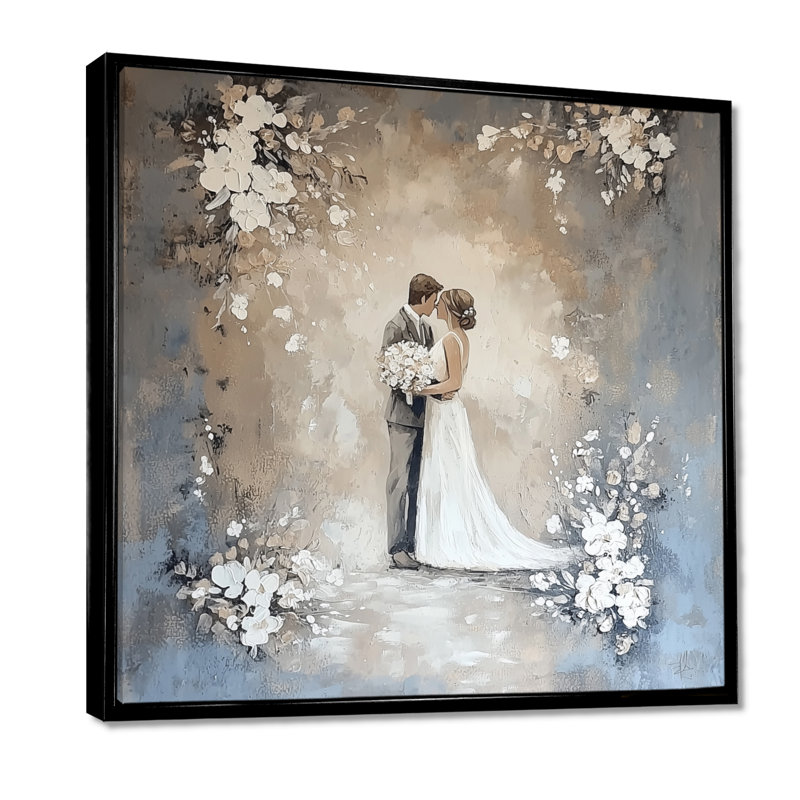 Couple, célébration de mariage II - Art mural imprimé «Celebrate Motivation», Floater Framed Print without Mat, 36" H x 36" W