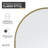 Ember Series 78 In. X 34 In. Framed Arch Fixed Shower Screen Door In Brushed Gold With 8Mm Tempered Clear Glass-119440733-119440734