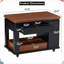 Table basse / table d'appoint moderne 27,6 po avec plateau pliable et roulettes (table incluse seulement)-442051461